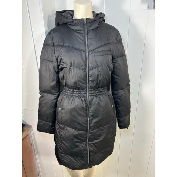 Quiksilver Women's Black Thigh Length Puffer Coat in Size L. NWT - Picture 1 of 8